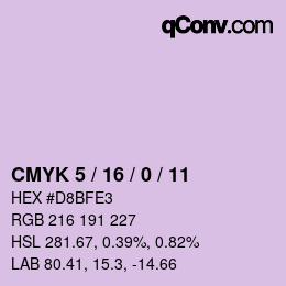 颜色代码: CMYK 5 / 16 / 0 / 11 | qconv.com