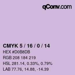 カラーコード: CMYK 5 / 16 / 0 / 14 | qconv.com