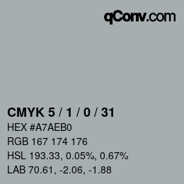 Color code: CMYK 5 / 1 / 0 / 31 | qconv.com