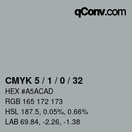 Color code: CMYK 5 / 1 / 0 / 32 | qconv.com