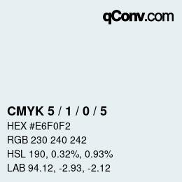 カラーコード: CMYK 5 / 1 / 0 / 5 | qconv.com