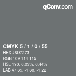 Color code: CMYK 5 / 1 / 0 / 55 | qconv.com