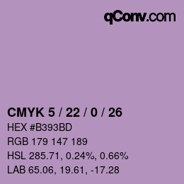 Color code: CMYK 5 / 22 / 0 / 26 | qconv.com