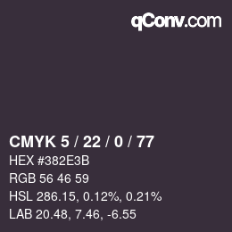 Color code: CMYK 5 / 22 / 0 / 77 | qconv.com