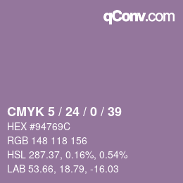 カラーコード: CMYK 5 / 24 / 0 / 39 | qconv.com