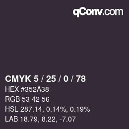 Color code: CMYK 5 / 25 / 0 / 78 | qconv.com