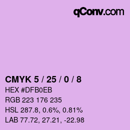 カラーコード: CMYK 5 / 25 / 0 / 8 | qconv.com