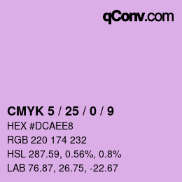 カラーコード: CMYK 5 / 25 / 0 / 9 | qconv.com
