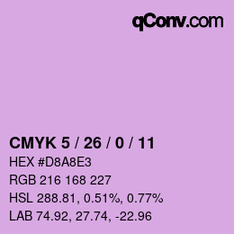 カラーコード: CMYK 5 / 26 / 0 / 11 | qconv.com