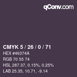 Color code: CMYK 5 / 26 / 0 / 71 | qconv.com