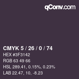 Color code: CMYK 5 / 26 / 0 / 74 | qconv.com