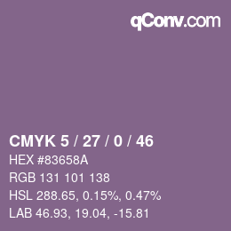 颜色代码: CMYK 5 / 27 / 0 / 46 | qconv.com