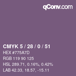 Farbcode: CMYK 5 / 28 / 0 / 51 | qconv.com