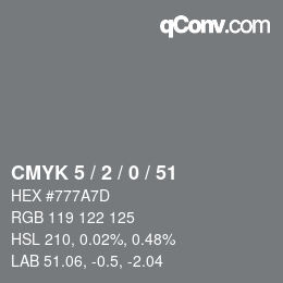 Color code: CMYK 5 / 2 / 0 / 51 | qconv.com