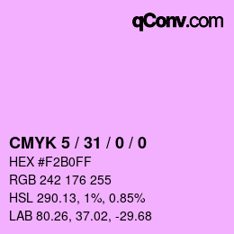 Color code: CMYK 5 / 31 / 0 / 0 | qconv.com