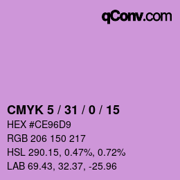 カラーコード: CMYK 5 / 31 / 0 / 15 | qconv.com