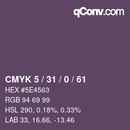 Color code: CMYK 5 / 31 / 0 / 61 | qconv.com
