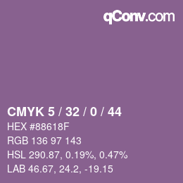 Color code: CMYK 5 / 32 / 0 / 44 | qconv.com