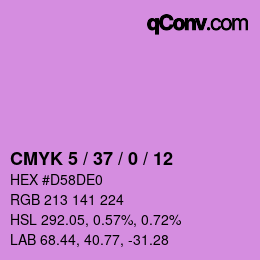 Color code: CMYK 5 / 37 / 0 / 12 | qconv.com
