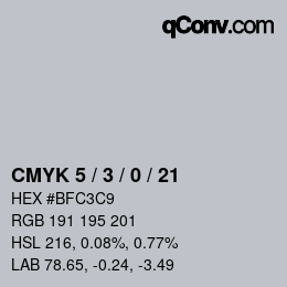 Color code: CMYK 5 / 3 / 0 / 21 | qconv.com