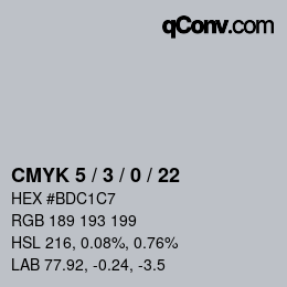 Color code: CMYK 5 / 3 / 0 / 22 | qconv.com