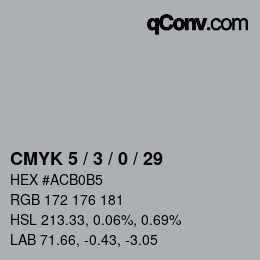 Color code: CMYK 5 / 3 / 0 / 29 | qconv.com