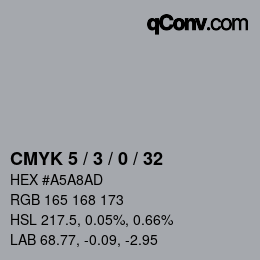 Color code: CMYK 5 / 3 / 0 / 32 | qconv.com