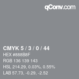 Color code: CMYK 5 / 3 / 0 / 44 | qconv.com