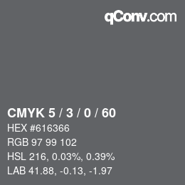 Color code: CMYK 5 / 3 / 0 / 60 | qconv.com