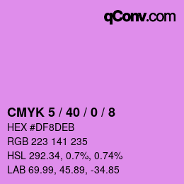 カラーコード: CMYK 5 / 40 / 0 / 8 | qconv.com