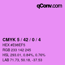 カラーコード: CMYK 5 / 42 / 0 / 4 | qconv.com