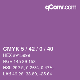 Color code: CMYK 5 / 42 / 0 / 40 | qconv.com