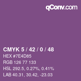 Color code: CMYK 5 / 42 / 0 / 48 | qconv.com