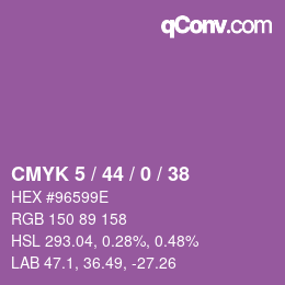 カラーコード: CMYK 5 / 44 / 0 / 38 | qconv.com
