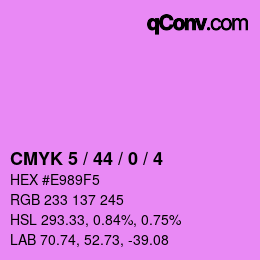 颜色代码: CMYK 5 / 44 / 0 / 4 | qconv.com
