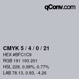Color code: CMYK 5 / 4 / 0 / 21 | qconv.com