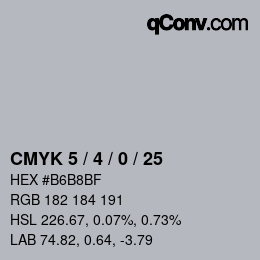 Color code: CMYK 5 / 4 / 0 / 25 | qconv.com