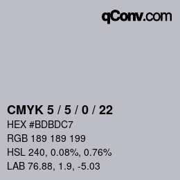 Color code: CMYK 5 / 5 / 0 / 22 | qconv.com