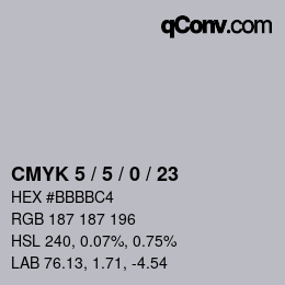 Color code: CMYK 5 / 5 / 0 / 23 | qconv.com