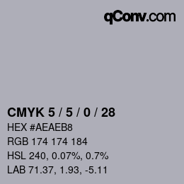 Color code: CMYK 5 / 5 / 0 / 28 | qconv.com