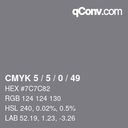 Color code: CMYK 5 / 5 / 0 / 49 | qconv.com