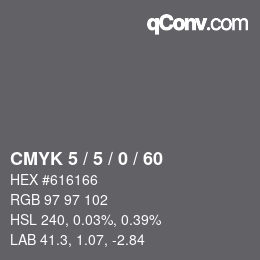 Color code: CMYK 5 / 5 / 0 / 60 | qconv.com