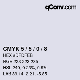 Color code: CMYK 5 / 5 / 0 / 8 | qconv.com