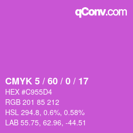 カラーコード: CMYK 5 / 60 / 0 / 17 | qconv.com