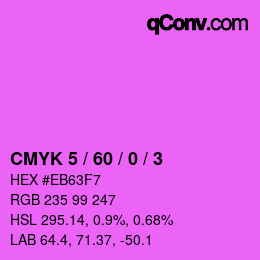 颜色代码: CMYK 5 / 60 / 0 / 3 | qconv.com