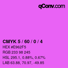 カラーコード: CMYK 5 / 60 / 0 / 4 | qconv.com