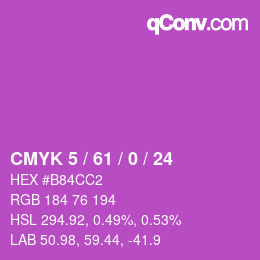 Color code: CMYK 5 / 61 / 0 / 24 | qconv.com