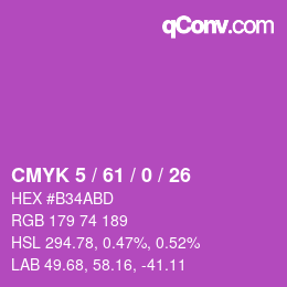 Color code: CMYK 5 / 61 / 0 / 26 | qconv.com