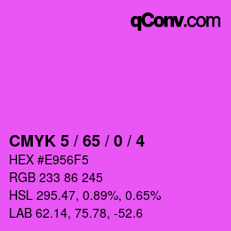 カラーコード: CMYK 5 / 65 / 0 / 4 | qconv.com