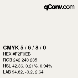 カラーコード: CMYK 5 / 6 / 8 / 0 | qconv.com